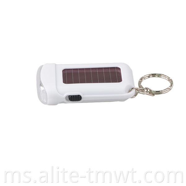 Mini PVC Plastik Peribadi LED Keychain Obor Solar